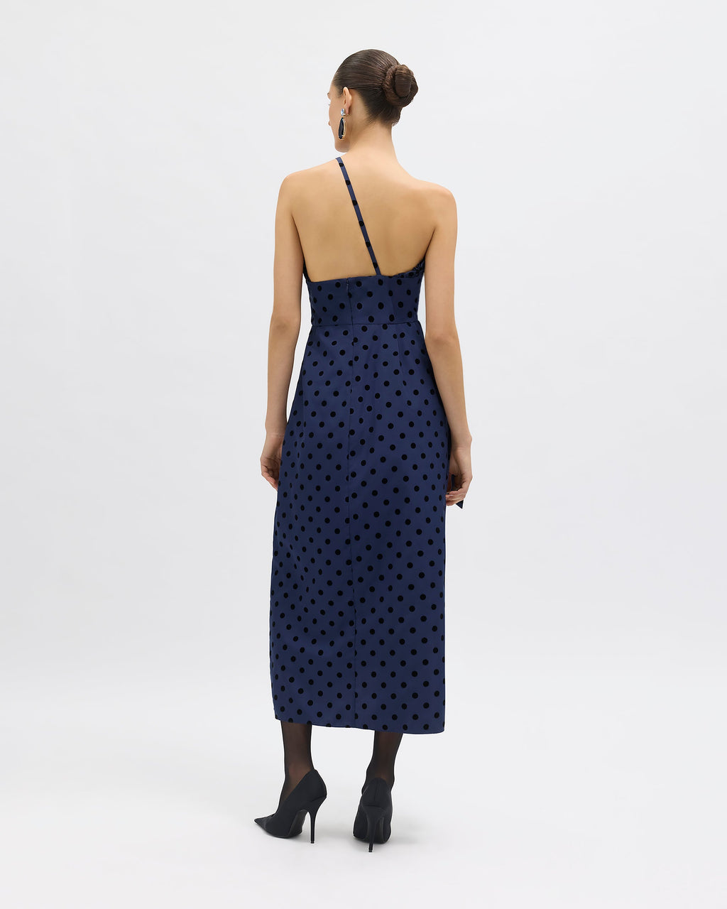 Charlotte Polka Dot Dress in Midnight Multi