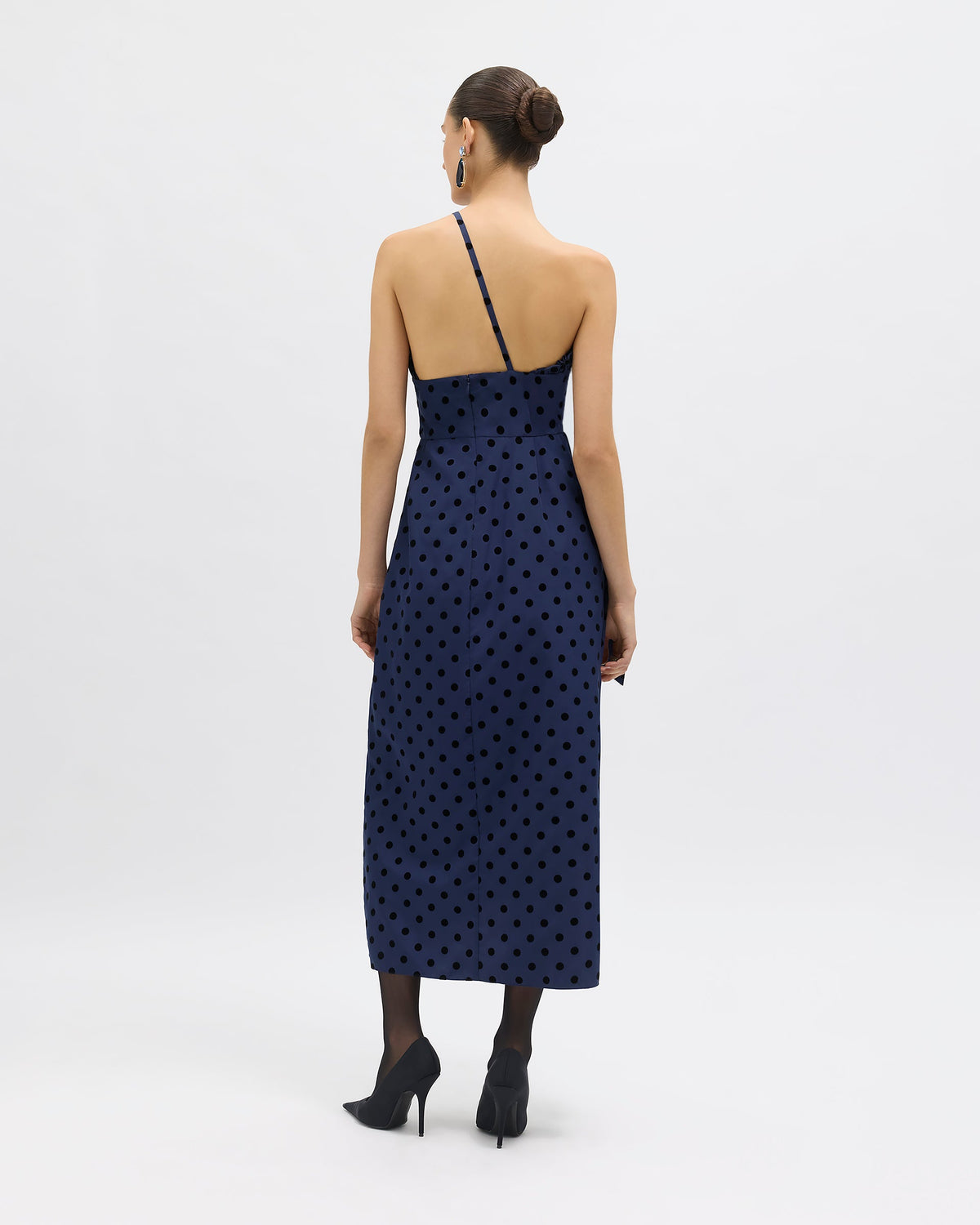 Charlotte Polka Dot Dress in Midnight Multi