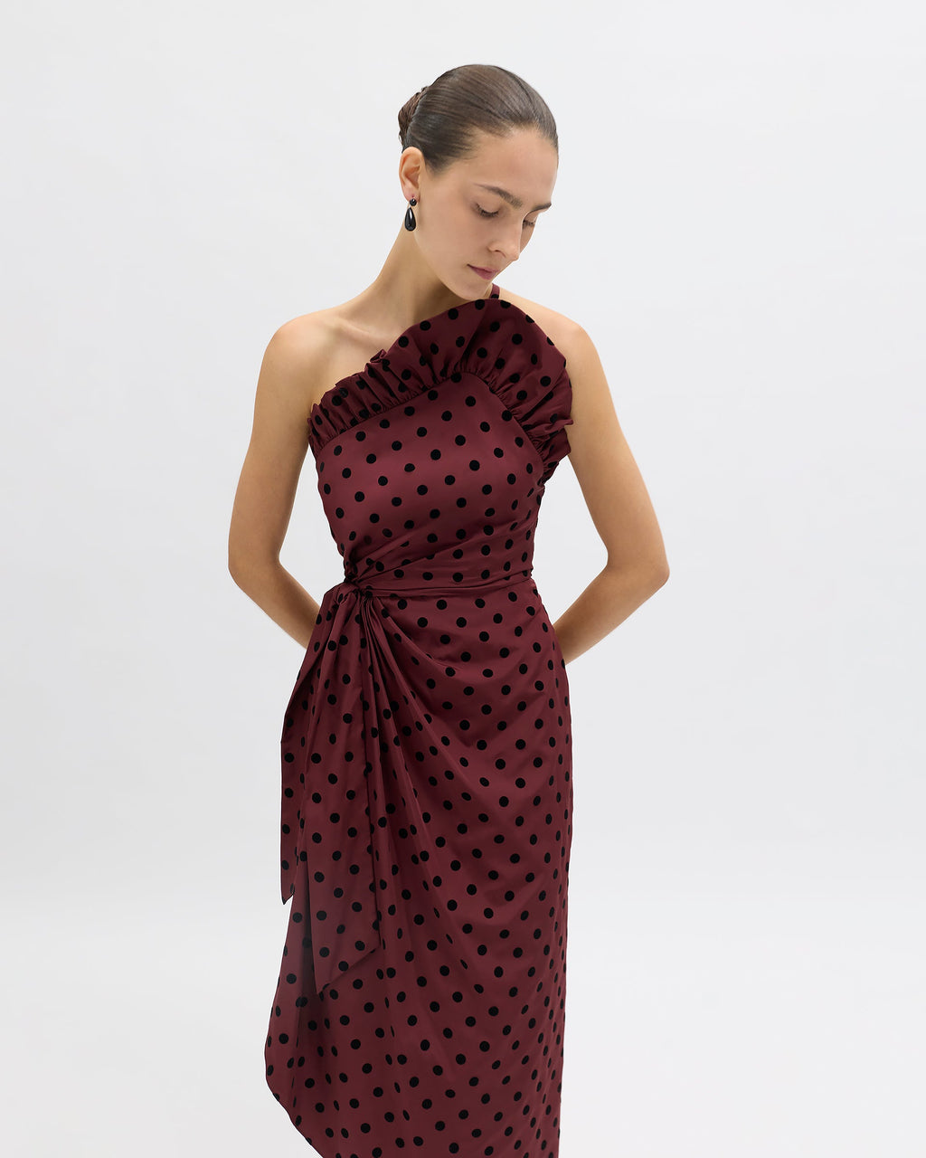 Charlotte Polka Dot Dress in Pinot Multi