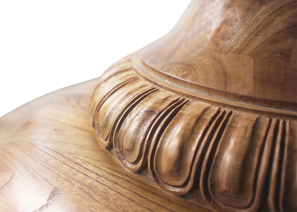 Charlotte Pedestal Table 55" in Golden Oak