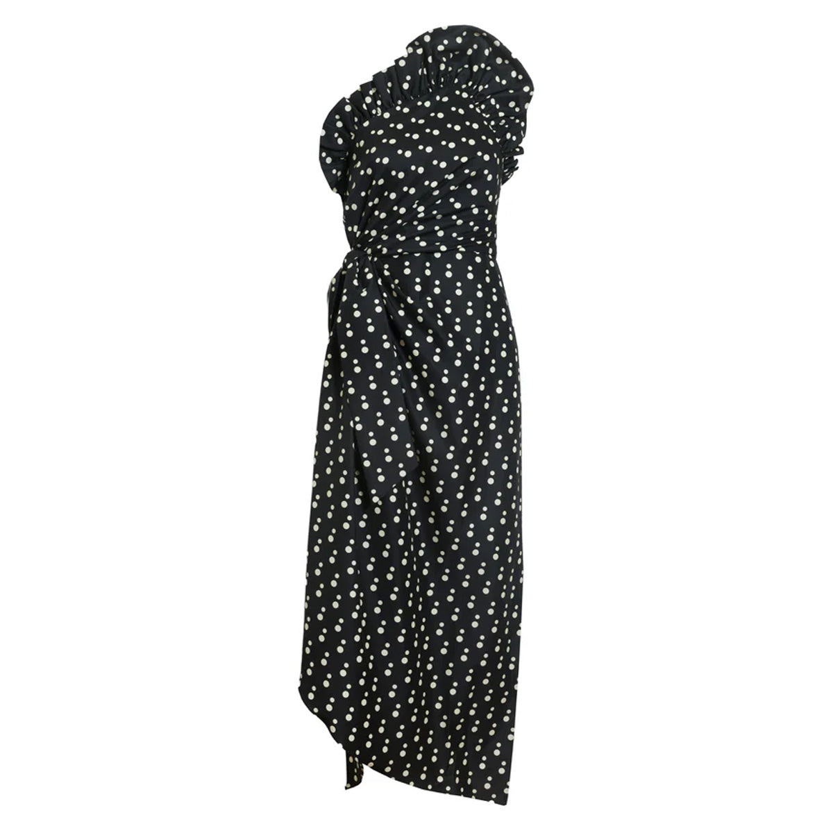 Charlotte Polka Dot Dress in Noir & Ivory Multi