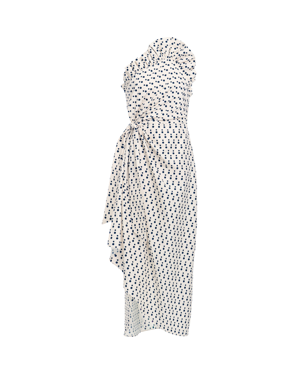 Charlotte Polka Dot Dress in Ivory/Noir