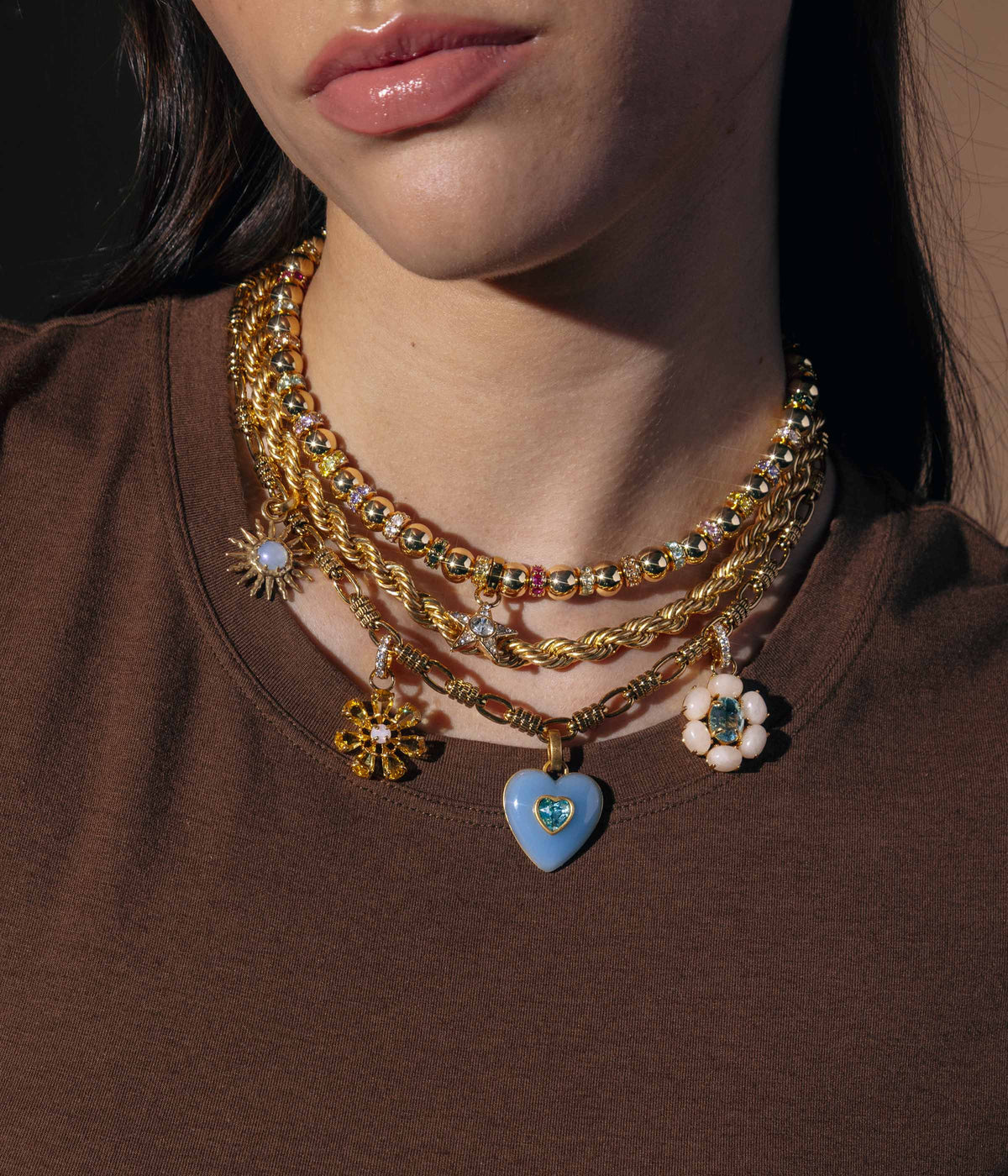 Fira Sun Pendant in Gold