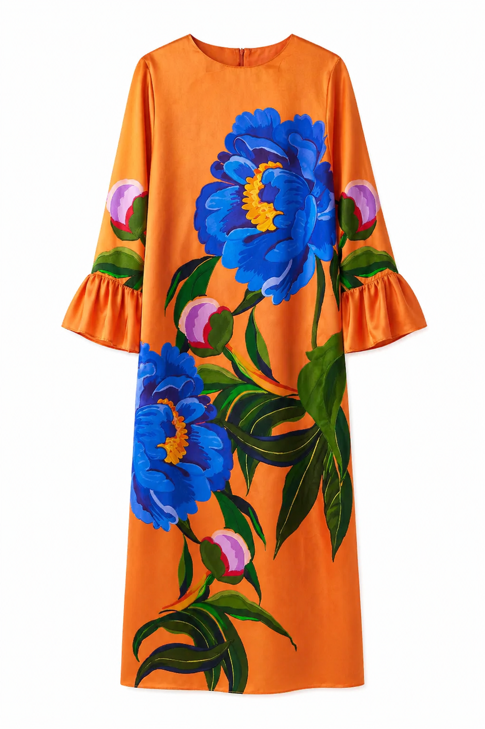 Celeste Satin Dress in Floral