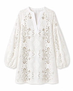 Harlow Lace Dress in White