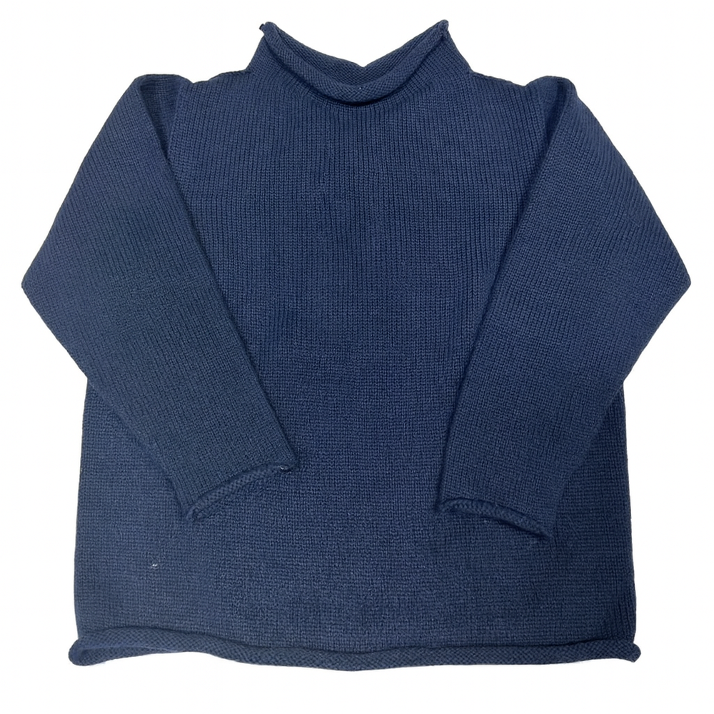 Jersey Rollneck Sweater in Navy