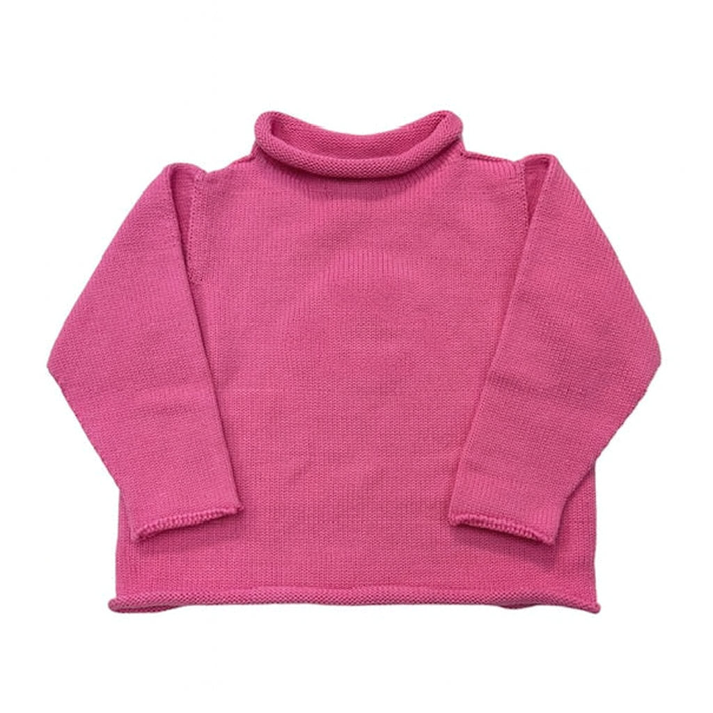 Jersey Rollneck Sweater in Fuchsia