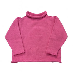 Jersey Rollneck Sweater in Fuchsia