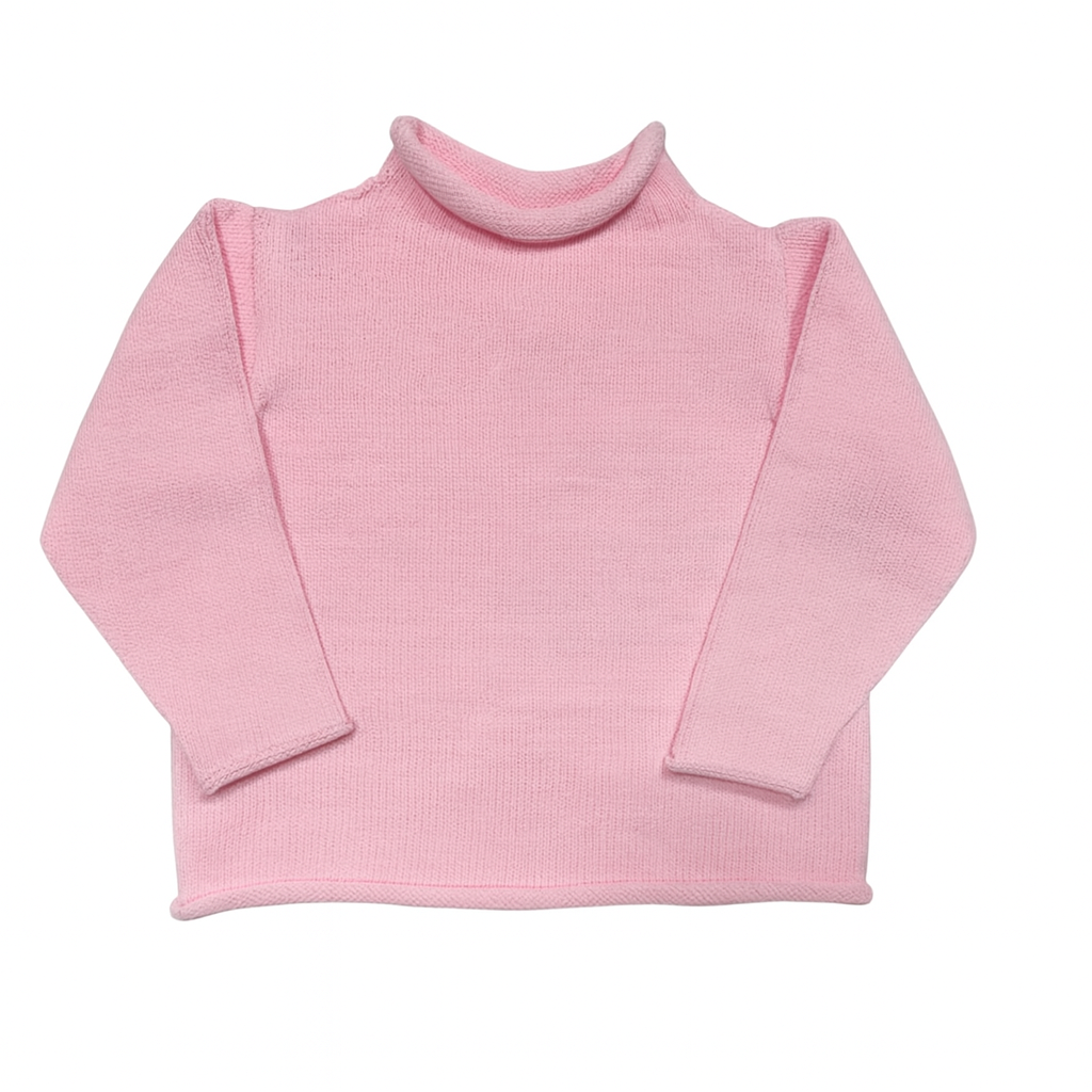 Jersey Rollneck Sweater in Pink