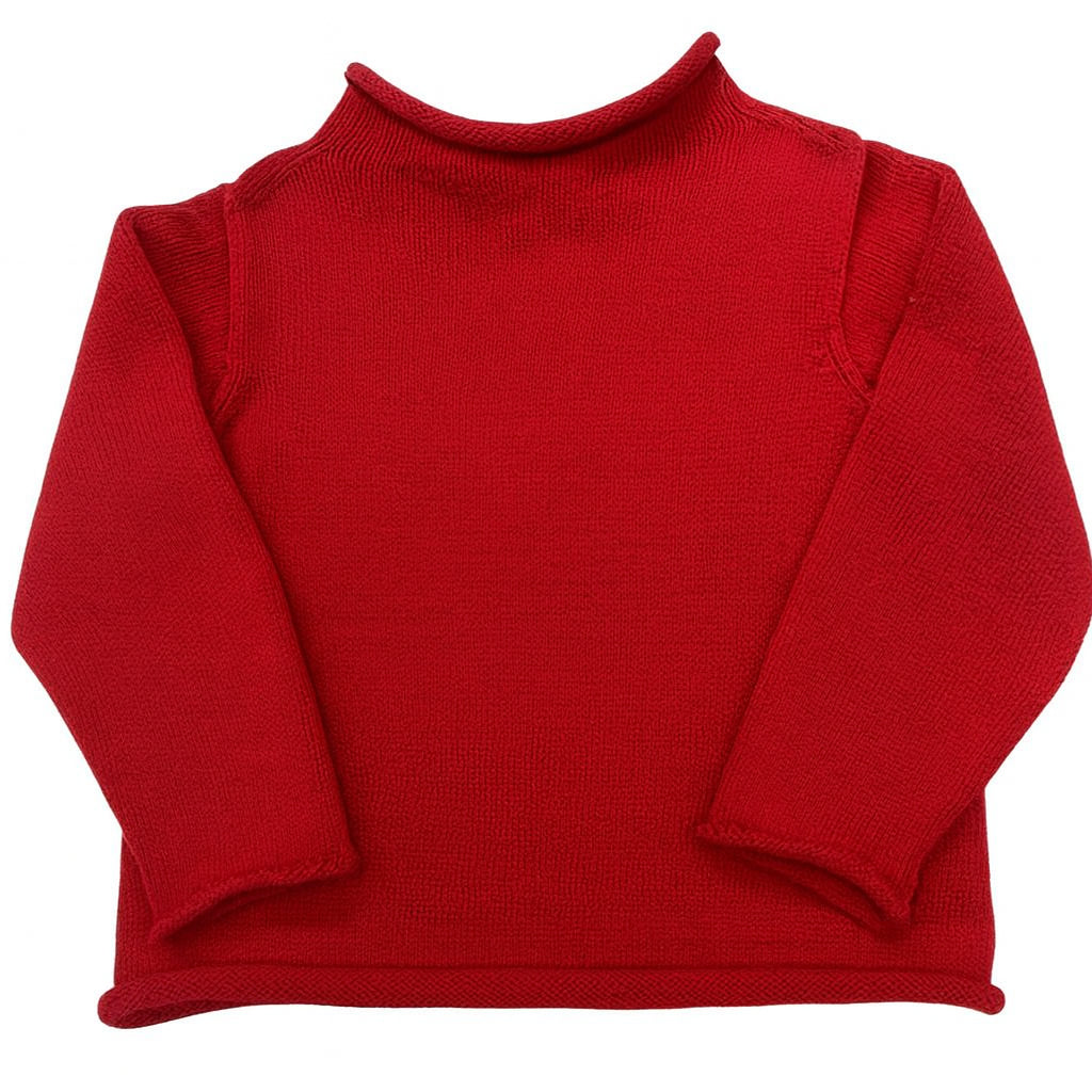 Jersey Rollneck Sweater in Red