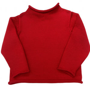 Jersey Rollneck Sweater in Red