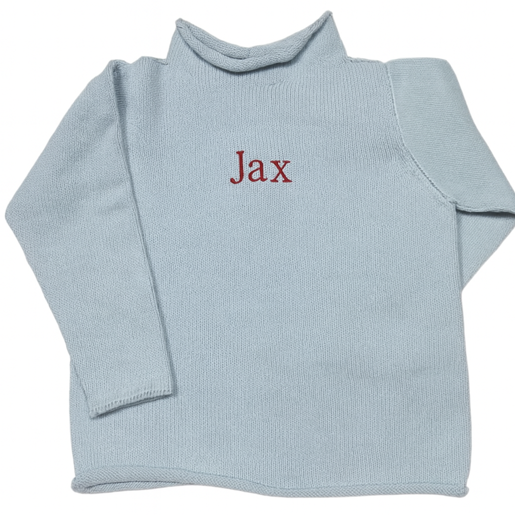 Jersey Rollneck Sweater in Blue