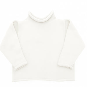 Jersey Rollneck Sweater in White