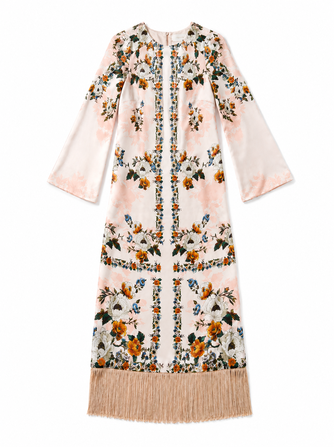 Seraphina Crepe Midi Dress in Magical Blossom Pink