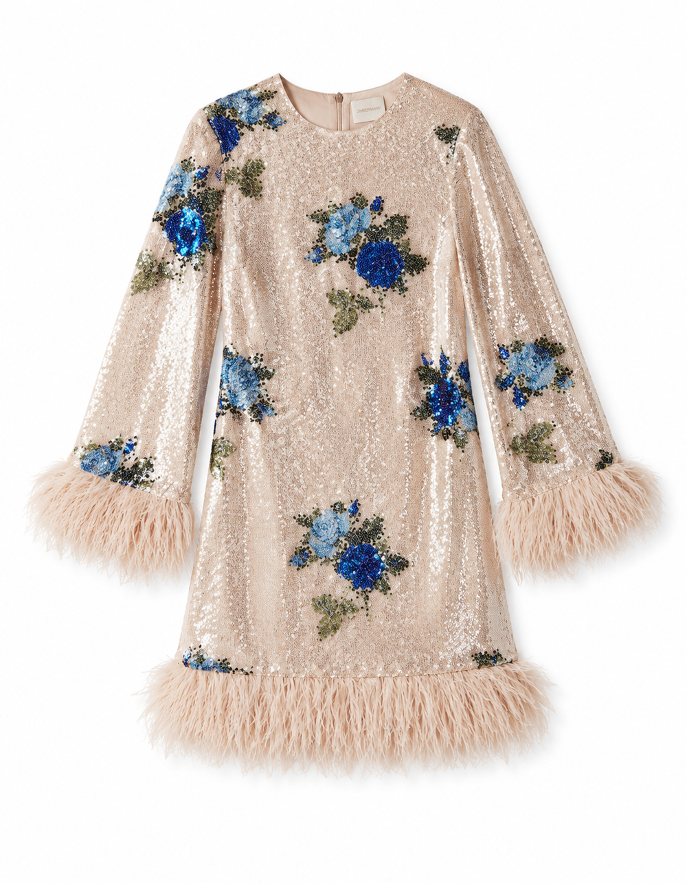 Stevie Sequin Mini Dress in Rose Blue