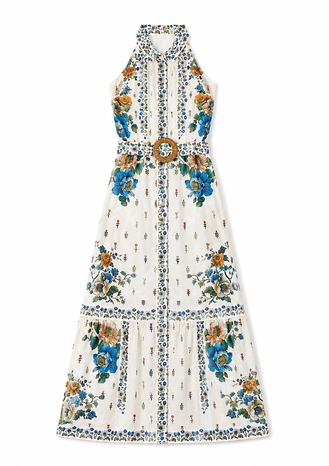 Biba Cotton Maxi Dress in Magical Blossom Cream