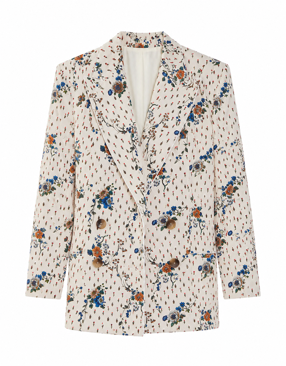 Quinn Twill Jacket in Floral Cream