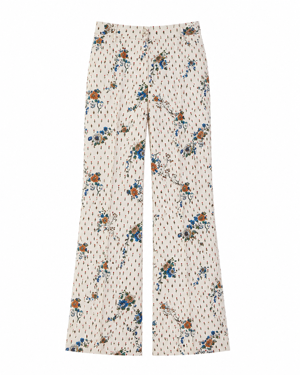 Morgan Twill Trouser in Floral Cream