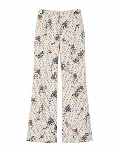 Morgan Twill Trouser in Floral Cream