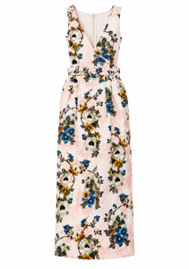 Jules Jacquard Midi Dress in Magic Blossom Pink