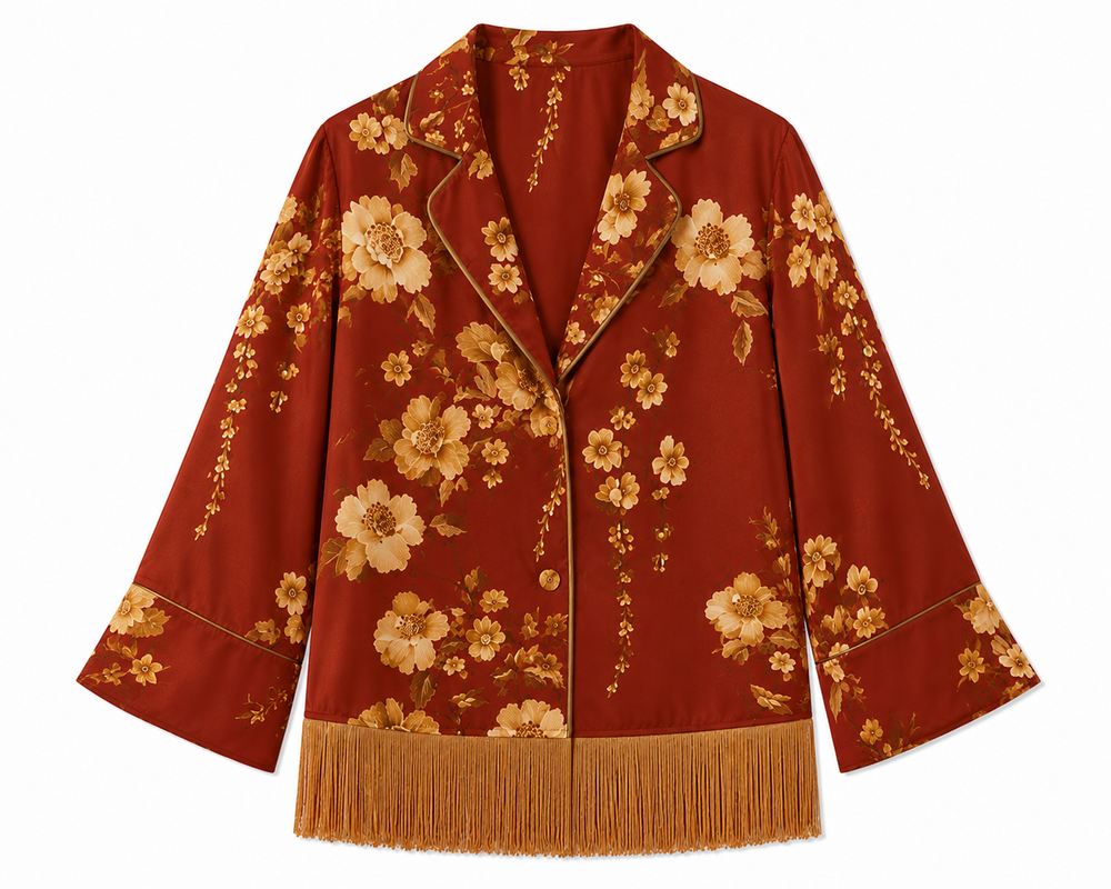 Calliope Twill Jacket in Cherry Blossom Brown