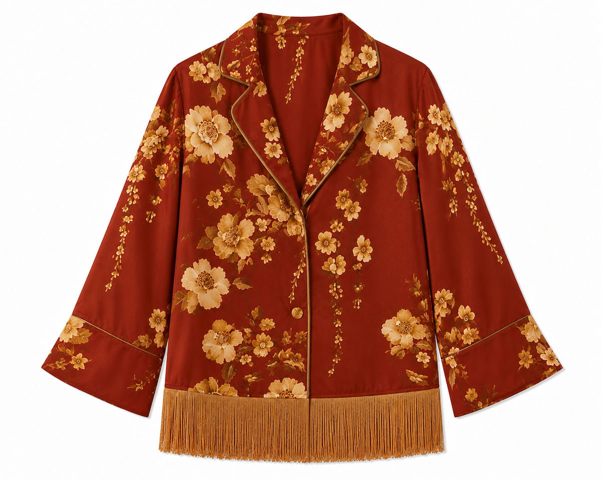 Calliope Twill Jacket in Cherry Blossom Brown