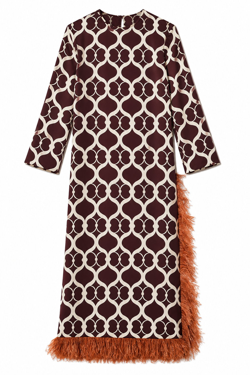 Brunetta Jacquard Maxi Dress in Loop Brown