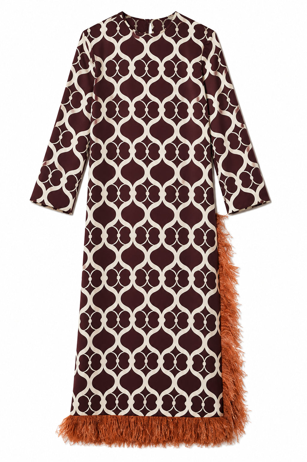 Brunetta Jacquard Maxi Dress in Loop Brown
