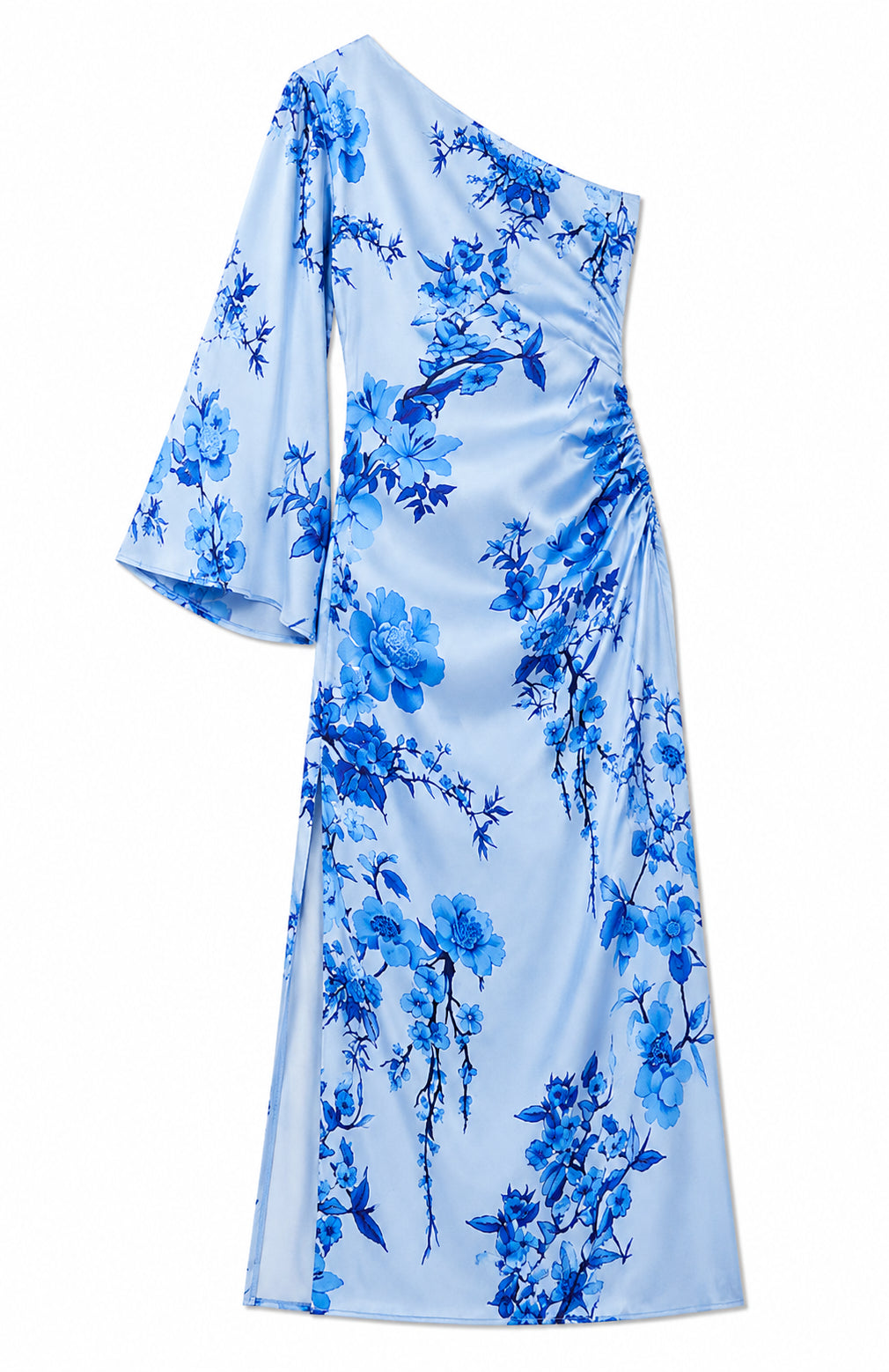 Atlantis Crepe Maxi Dress in Cherry Blossom Blue