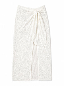 AquaLace Quick-Dry Floral Pareo in Blanc Floral Lace