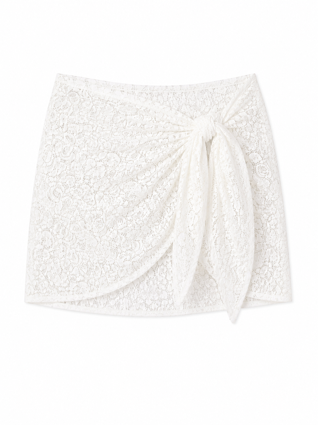 AquaLace Quick-Drying Sarong in Blanc Floral Lace