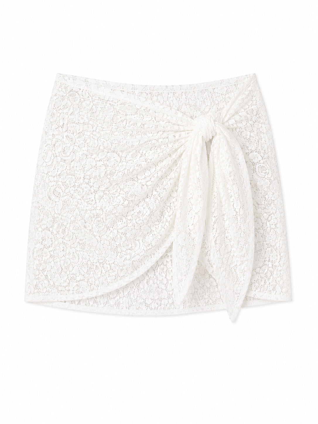 AquaLace Quick-Drying Sarong in Blanc Floral Lace