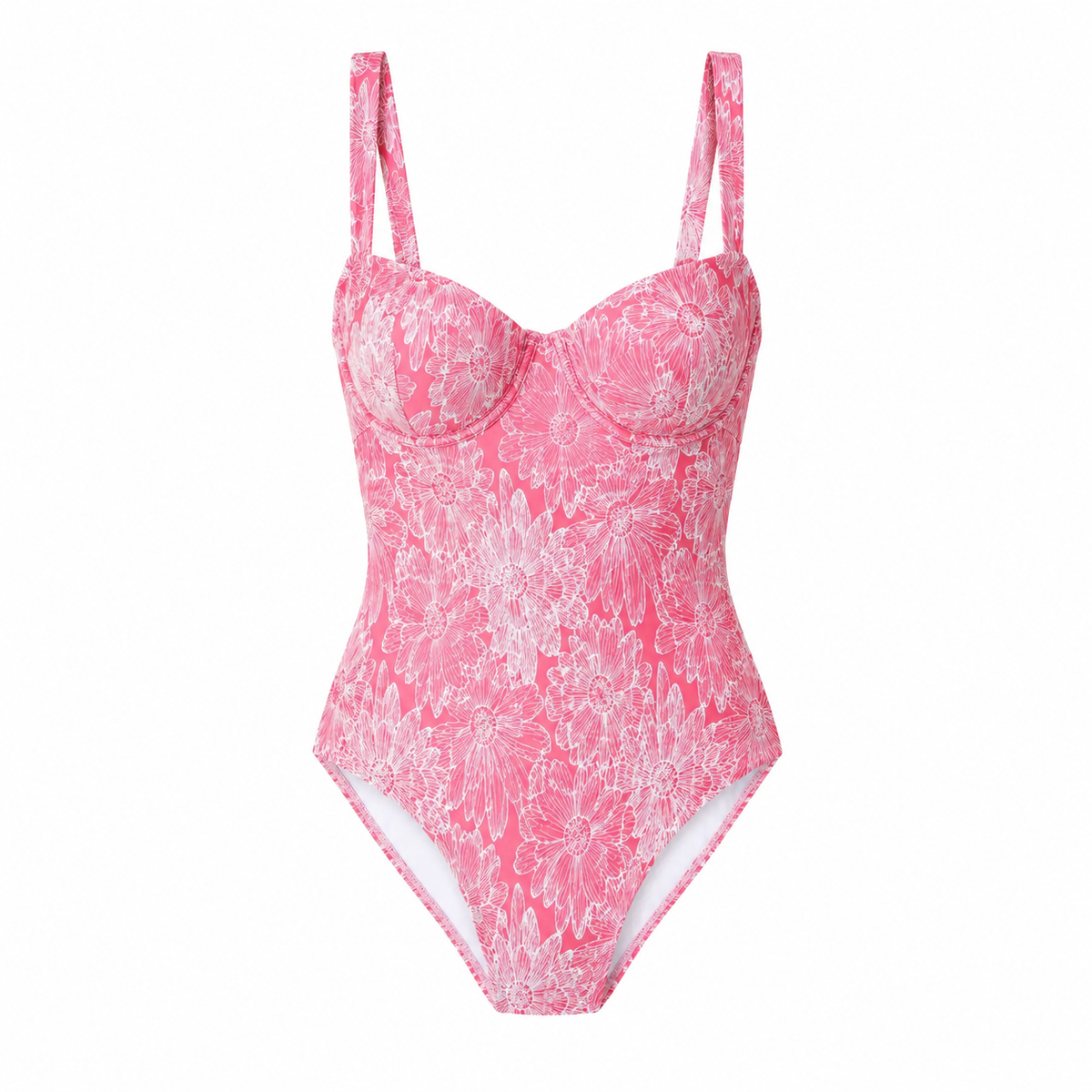 The Dorset One-Piece in Garden Jacquard Peachy Classic