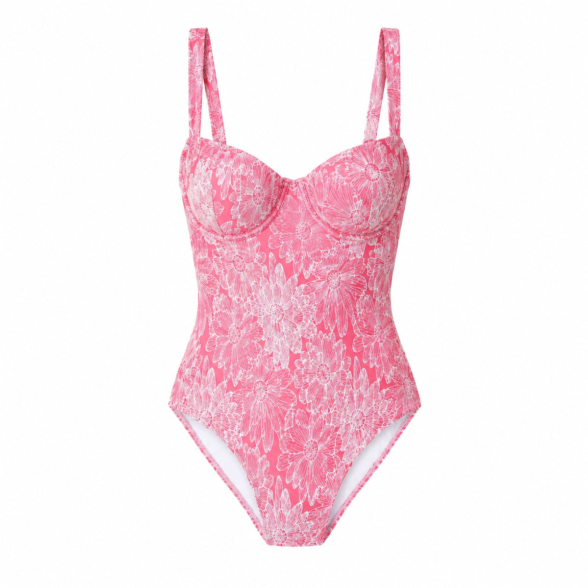 The Dorset One-Piece in Garden Jacquard Peachy Classic