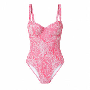 The Dorset One-Piece in Garden Jacquard Peachy Classic