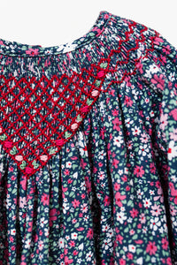 Ines Dress in Navy Floral