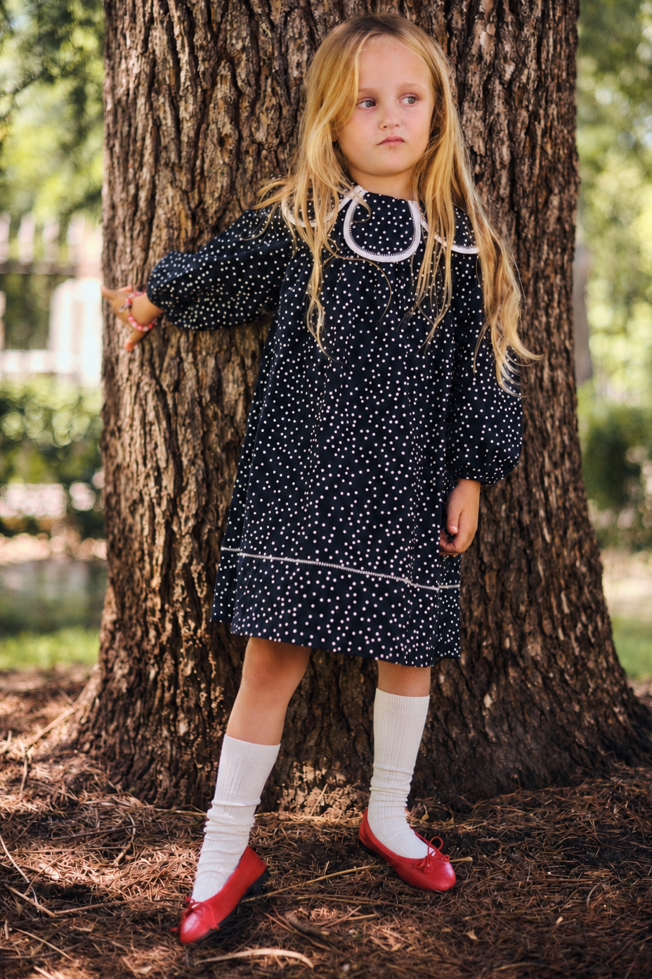 Clementine Dress in Polka Dots