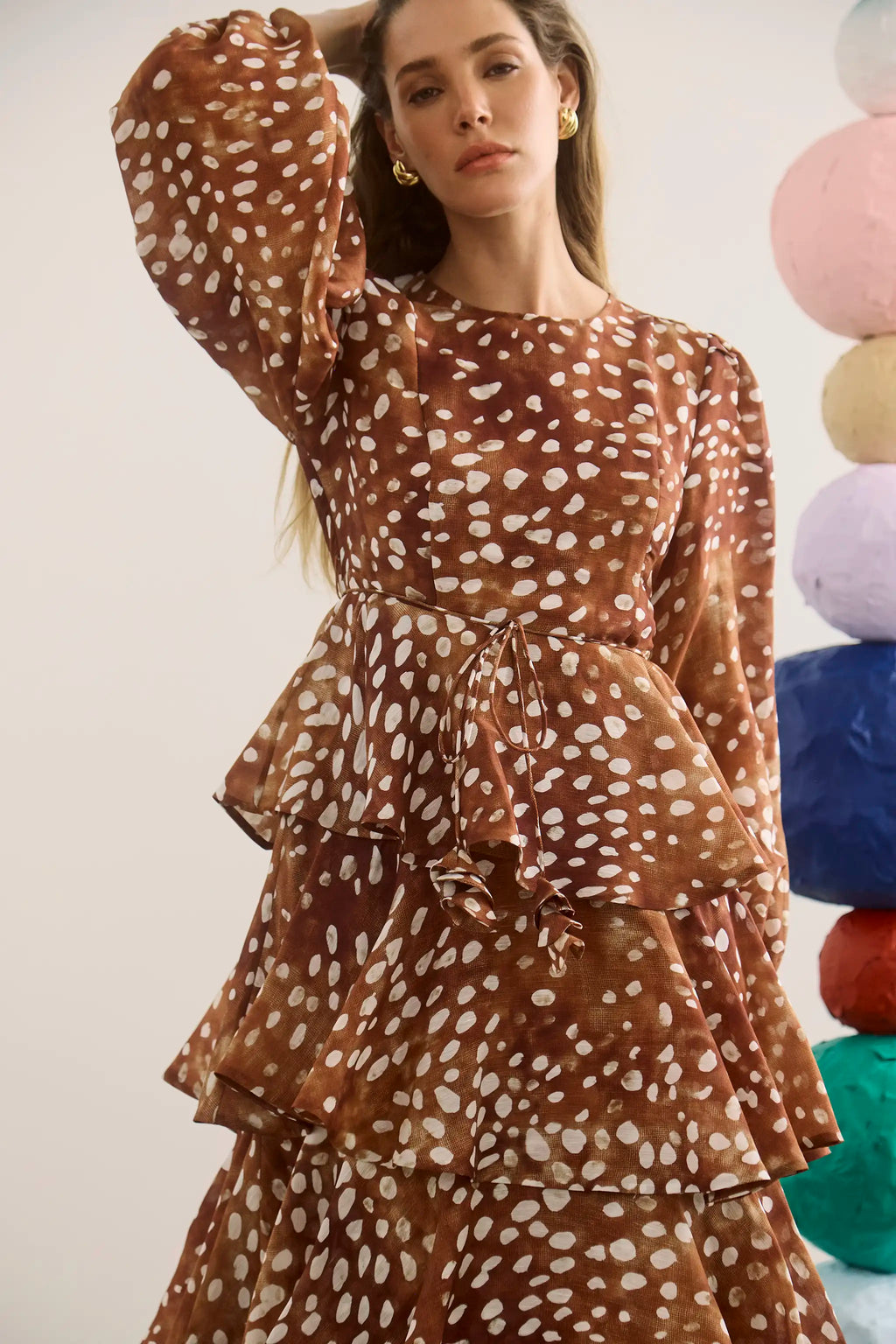 Chelsea Dress in Dappled Doe