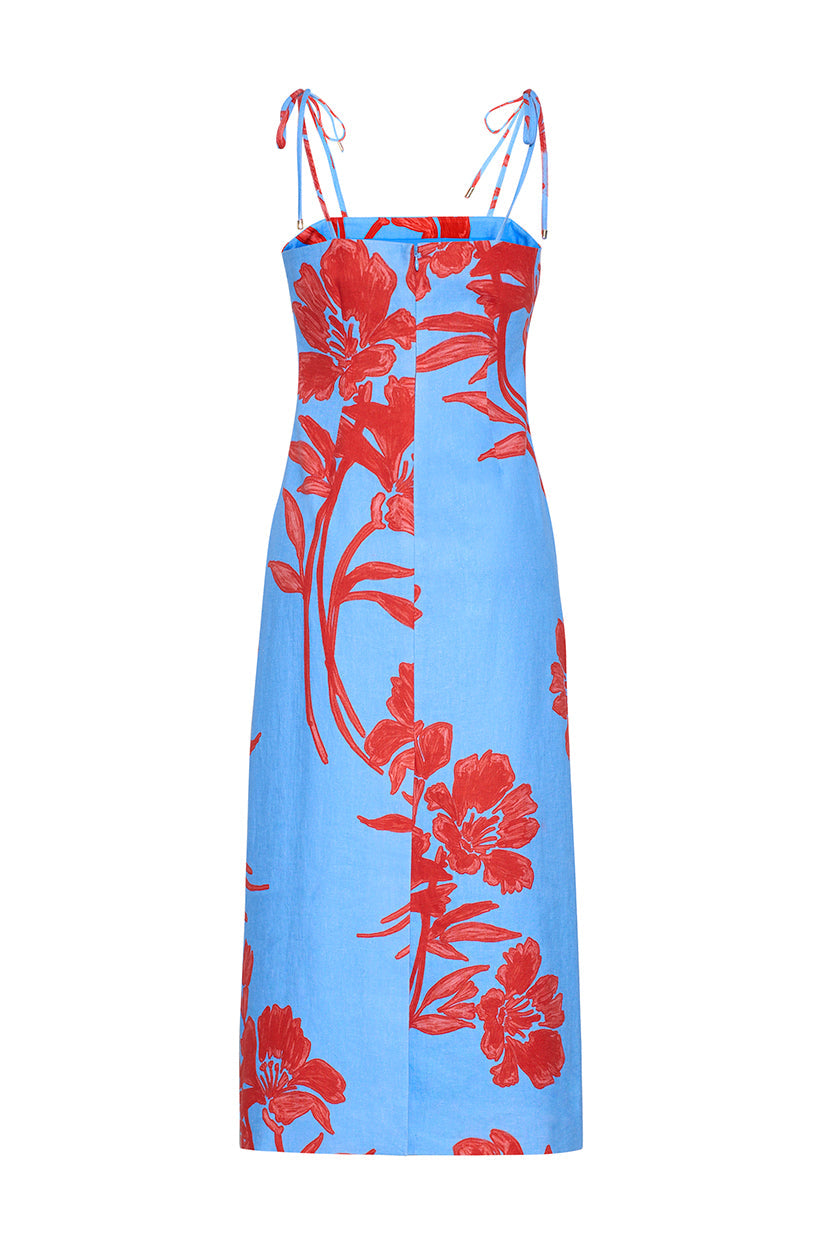 Chelsea Dress in Flora Shadow Sky