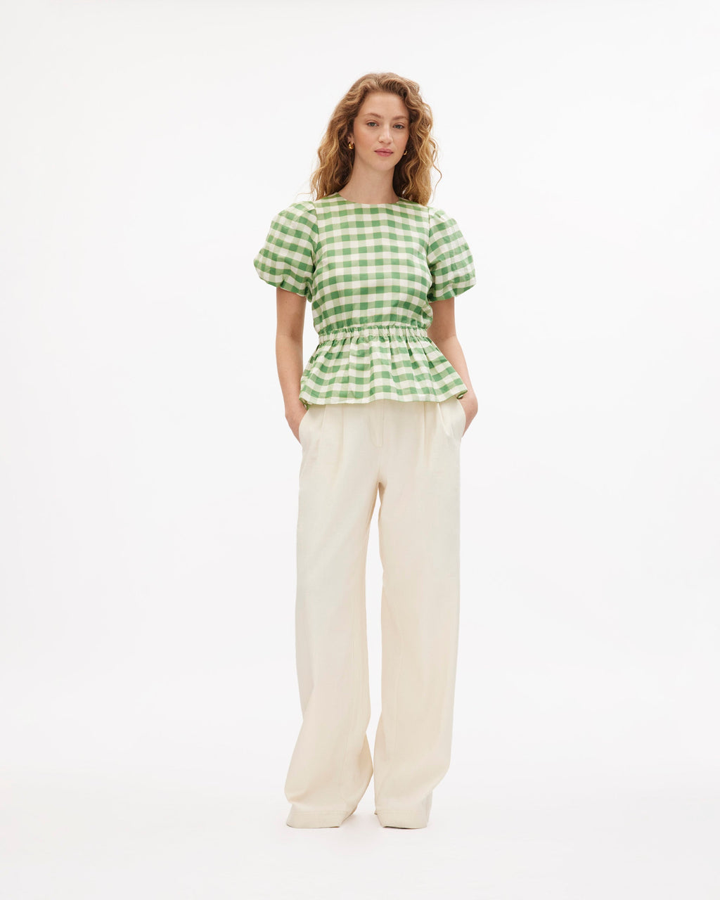 Chelsey Top in Meadow Green Multi