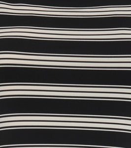 The Jayne Dress in Black/Ivory Stripe