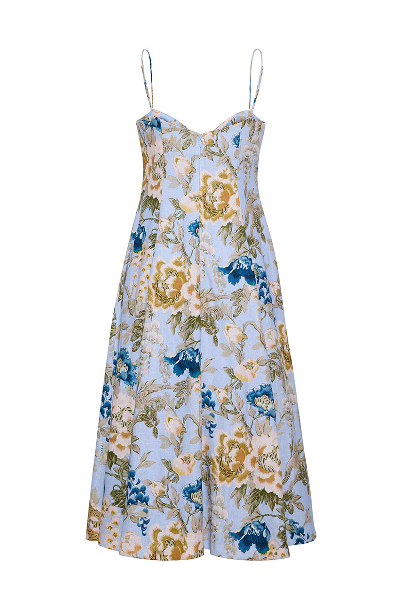 Cherry Dress in Flora Meadow Light Blue