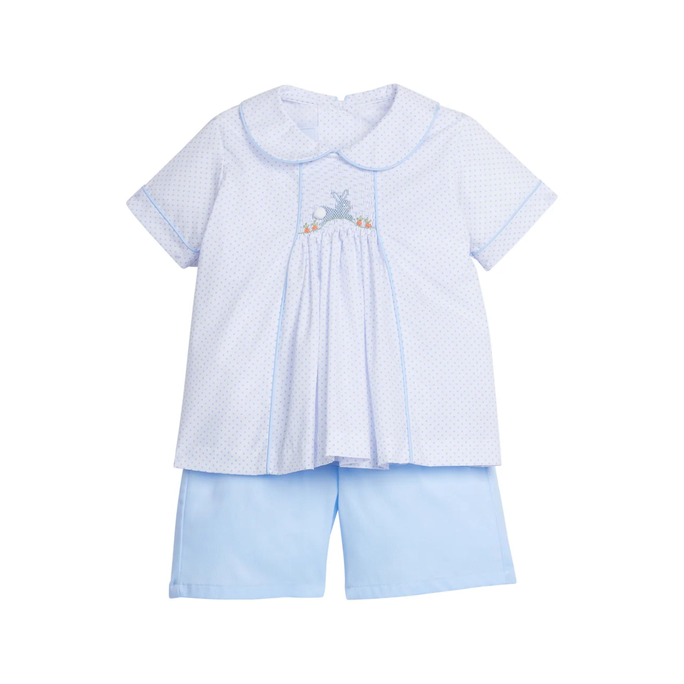 Chest Smocked Short Set Bunny