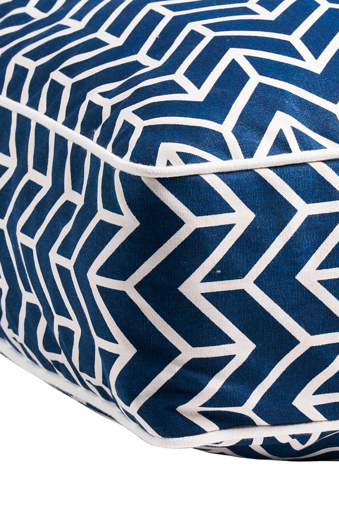 Chevron Dog Bed in Navy