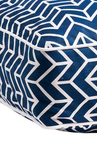 Chevron Dog Bed in Navy