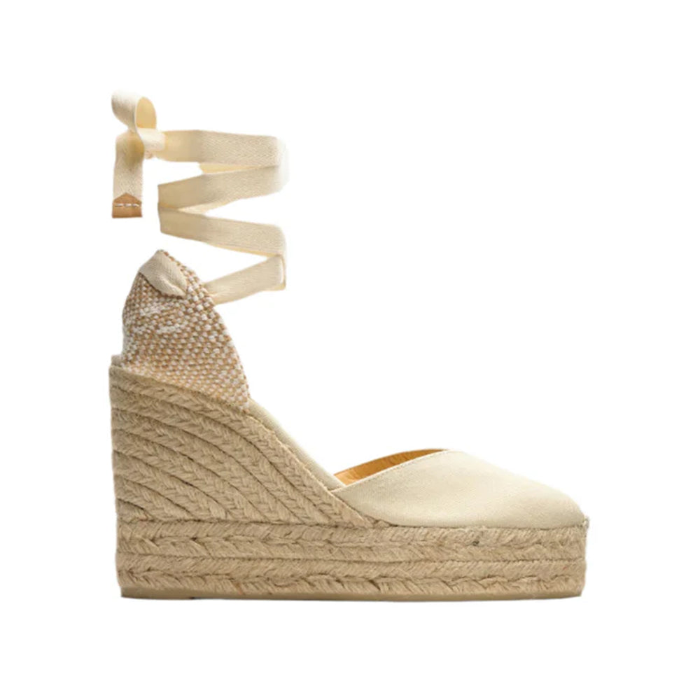 Chiara 8ED Espadrille in Ivory Cotton