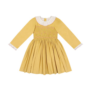 Chiara Yellow Smocked Dress