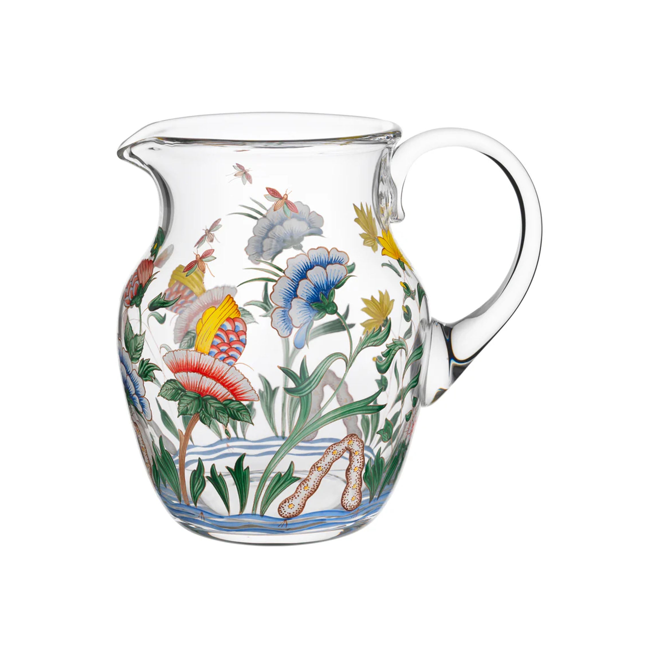 Chinese Flowers Water Pitcher