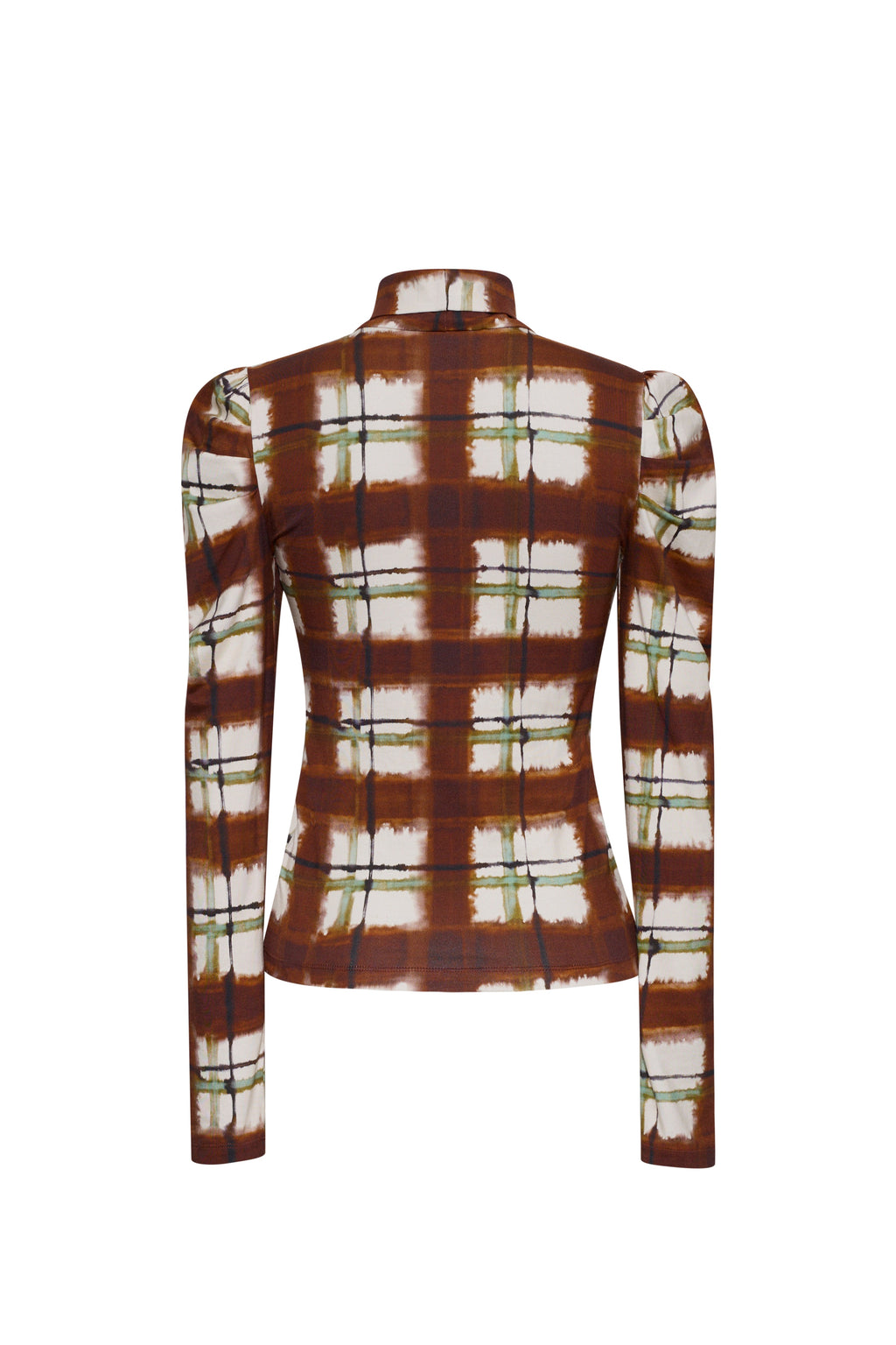 Chira Top in Painted Plaid Brown