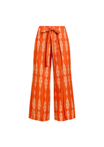Chloe Wrap Pant in Hibiscus Mosaic